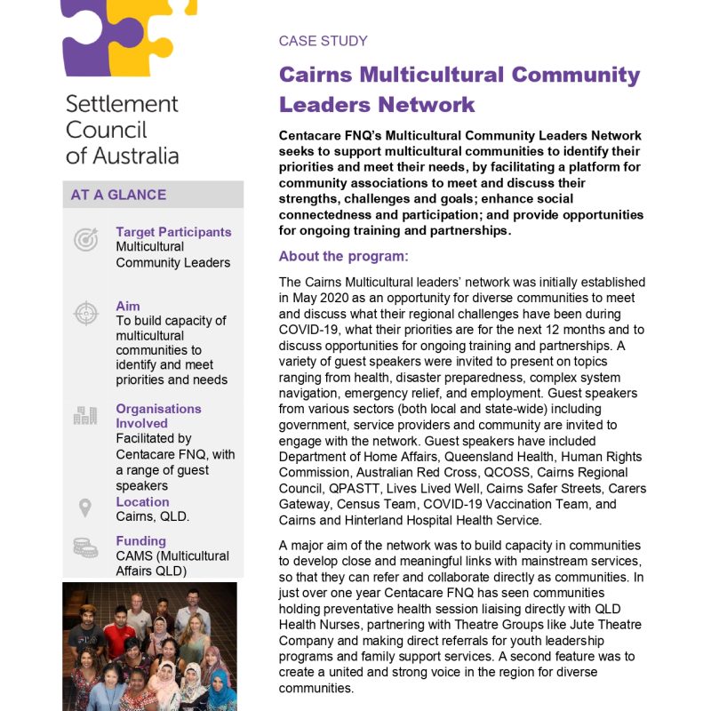 Cairns Multicultural Community Leaders Network