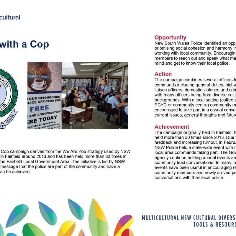 Coffee with a Cop – NSW Police